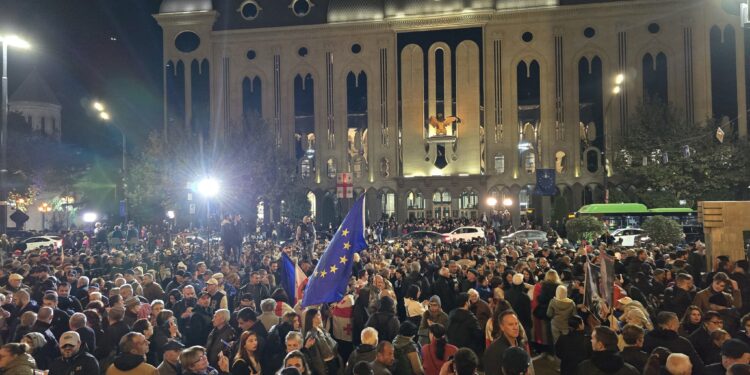 La oposición tomó las calles para protestar contra «fraude electoral» en Georgia