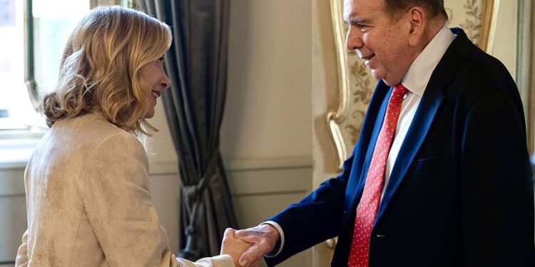 Primera ministra de Italia recibe a González Urrutia en Roma y respalda transición democrática en Venezuela