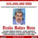 EEUU publica las imágenes oficiales de las recompensas aumentadas por la captura de Maduro, Cabello y Padrino López