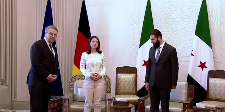Ministros de Exteriores de Francia y Alemania se reunieron con el líder del nuevo gobierno sirio