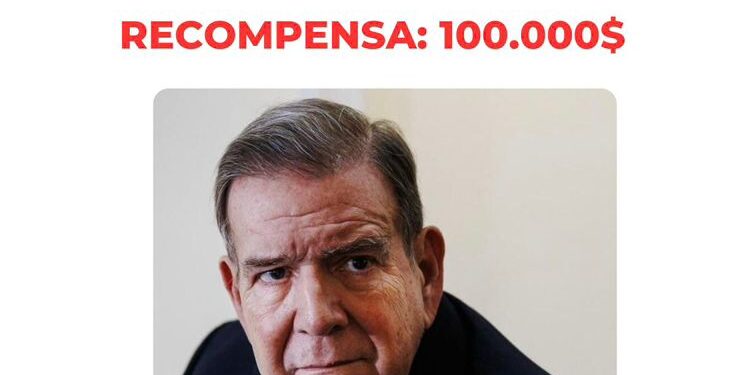 Régimen de Maduro ofrece recompensa de $100 mil por la captura de Edmundo González Urrutia