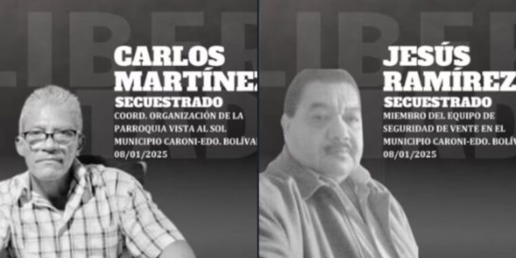 Vente Venezuela denuncia la detención de dos miembros de su equipo en Bolívar