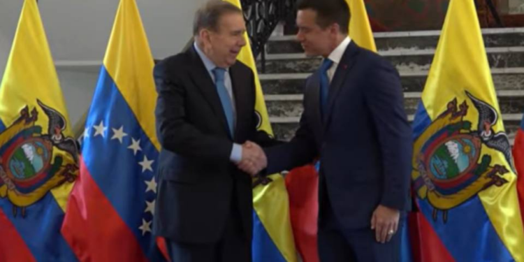 Presidente de Ecuador ratificó su compromiso con la gesta venezolana tras reunirse con Edmundo González en Quito