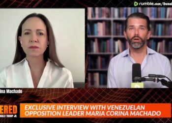 María Corina Machado con Donald Trump Jr: “La revocación de la licencia a Chevron es un gran paso contra Maduro”