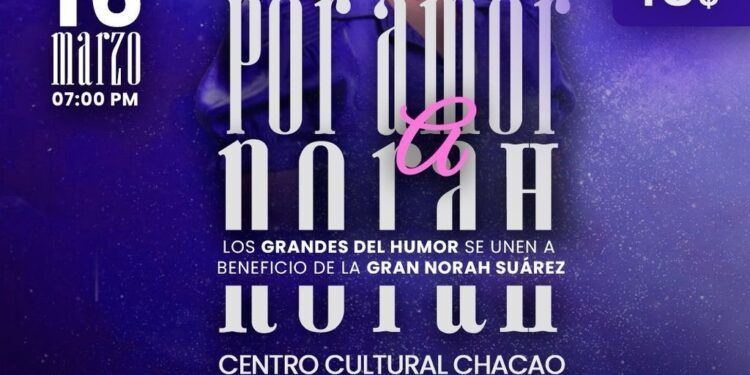 Comediantes se unirán en un show benéfico a favor de Norah Suárez