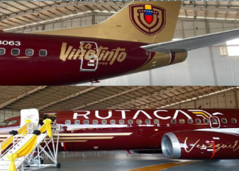 EN IMÁGENES: FVF y Rutaca presentaron el avión oficial de la Vinotinto