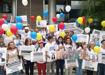 Familiares de Presos Políticos culminan Ruta Global por la Justicia en la sede de la UE en Caracas