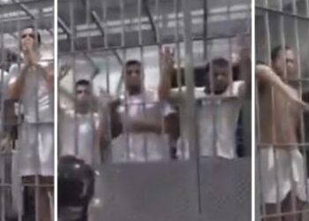 Difunden imágenes del interior del CECOT donde están detenidos presuntos miembros del Tren de Aragua