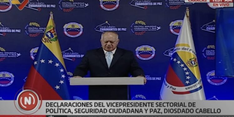 Diosdado Cabello acusa a la oposición de usar el dinero del narcotráfico para generar violencia
