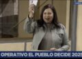 Carmen Meléndez ejerció su derecho al voto en búsqueda de la reelección