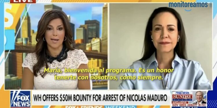 María Corina tras recompensa de EEUU por Maduro: «es una acción decisiva contra un régimen criminal»