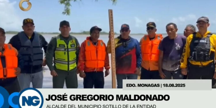 Autoridades de Bolívar y Monagas activaron plan de contingencia para atender familias afectadas por crecida del Orinoco