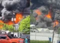 Incendio de gran magnitud consumió empresa de químicos en Carabobo (Video)