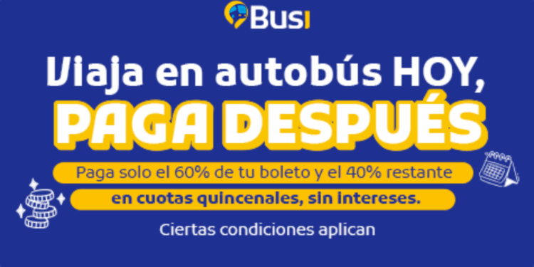 Busi Boletos incluye nuevo sistema de pago en cuotas para pasajes de autobús