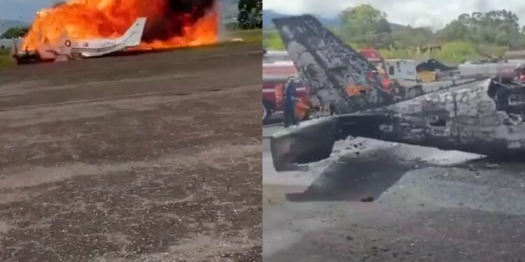 Mueren dos ocupantes de una avioneta en un fallido despegue en el oeste de Venezuela