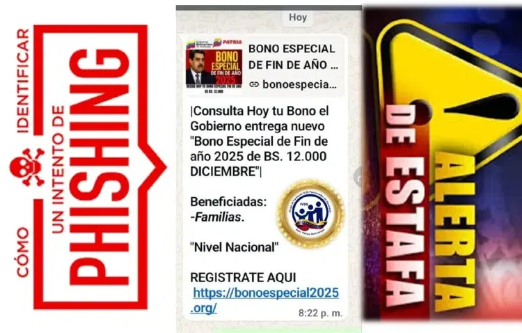 No abra el link ni registre sus datos: Alerta de phishing con falso bono de fin de año