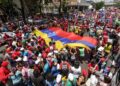 Chavistas se movilizan para exigir a EE.UU. que regrese a Venezuela a Maduro y Cilia Flores